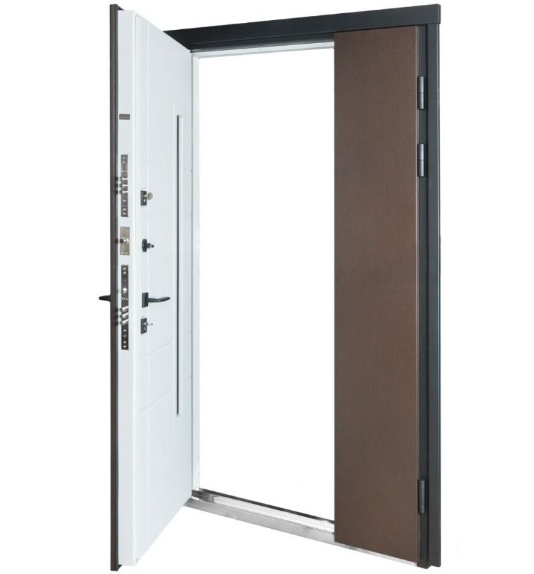 Metāla durvis TERMO HOUSE 705/431 (1200mm) Venge tumšs/Balts satīns - Image 3