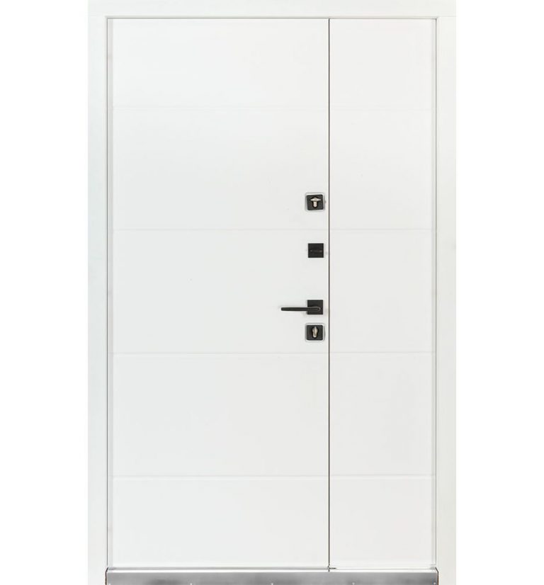 Metāla durvis TERMO HOUSE 703/191 (1200mm) Venge tumšs/Balts satīns - Image 2