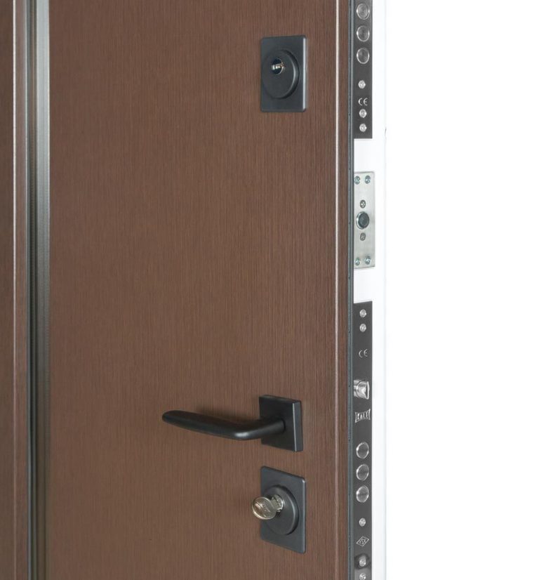 Metāla durvis TERMO HOUSE 705/431 (1200mm) Venge tumšs/Balts satīns - Image 6