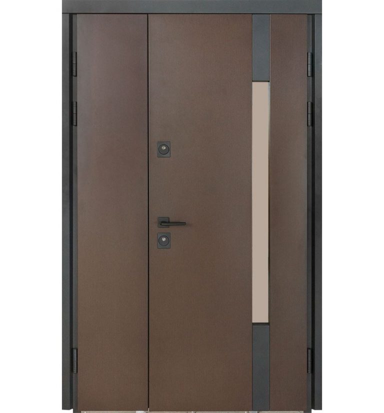 Metāla durvis TERMO HOUSE 705/431 (1200mm) Venge tumšs/Balts satīns